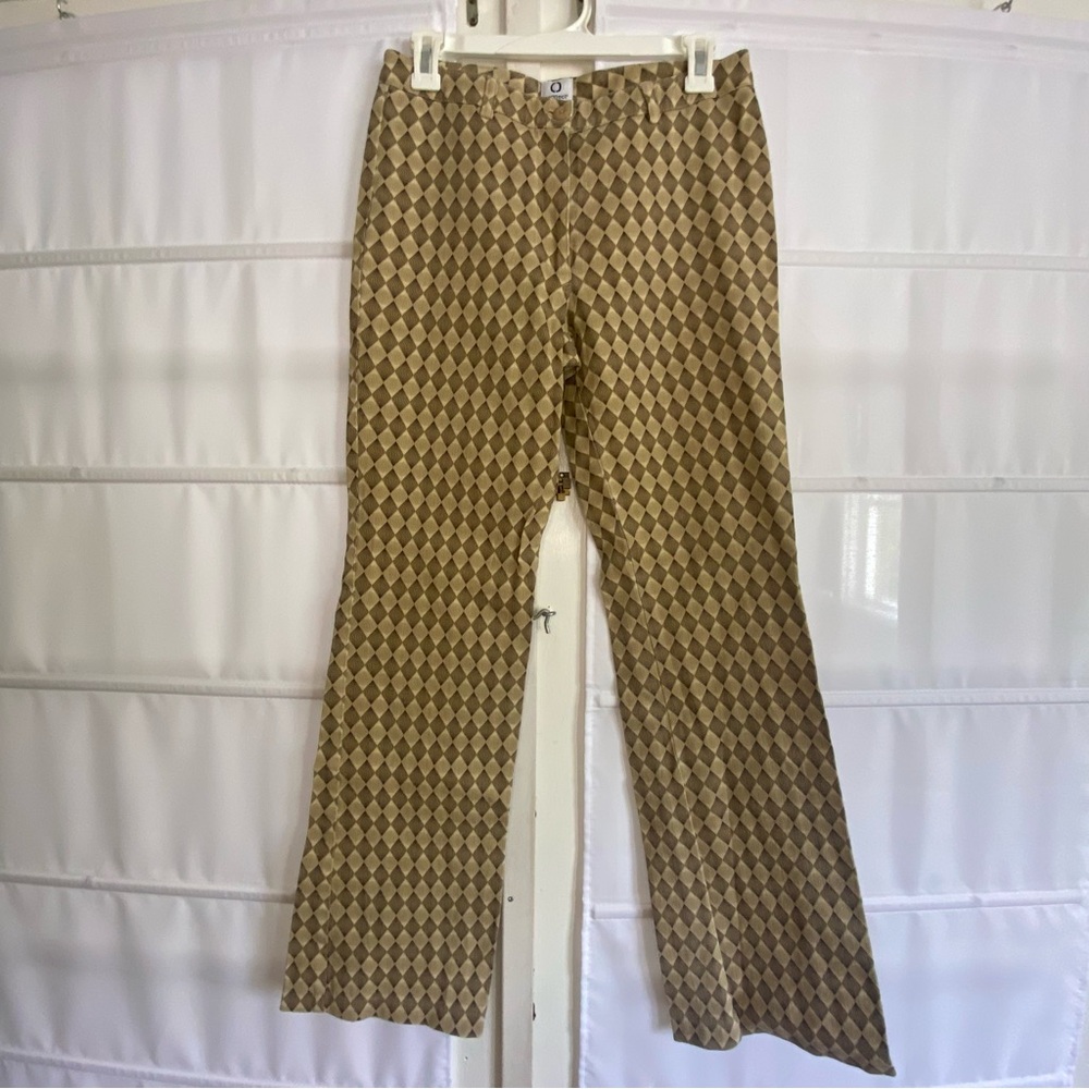 CONNECT Vintage Diamond Check Straight Leg Pants